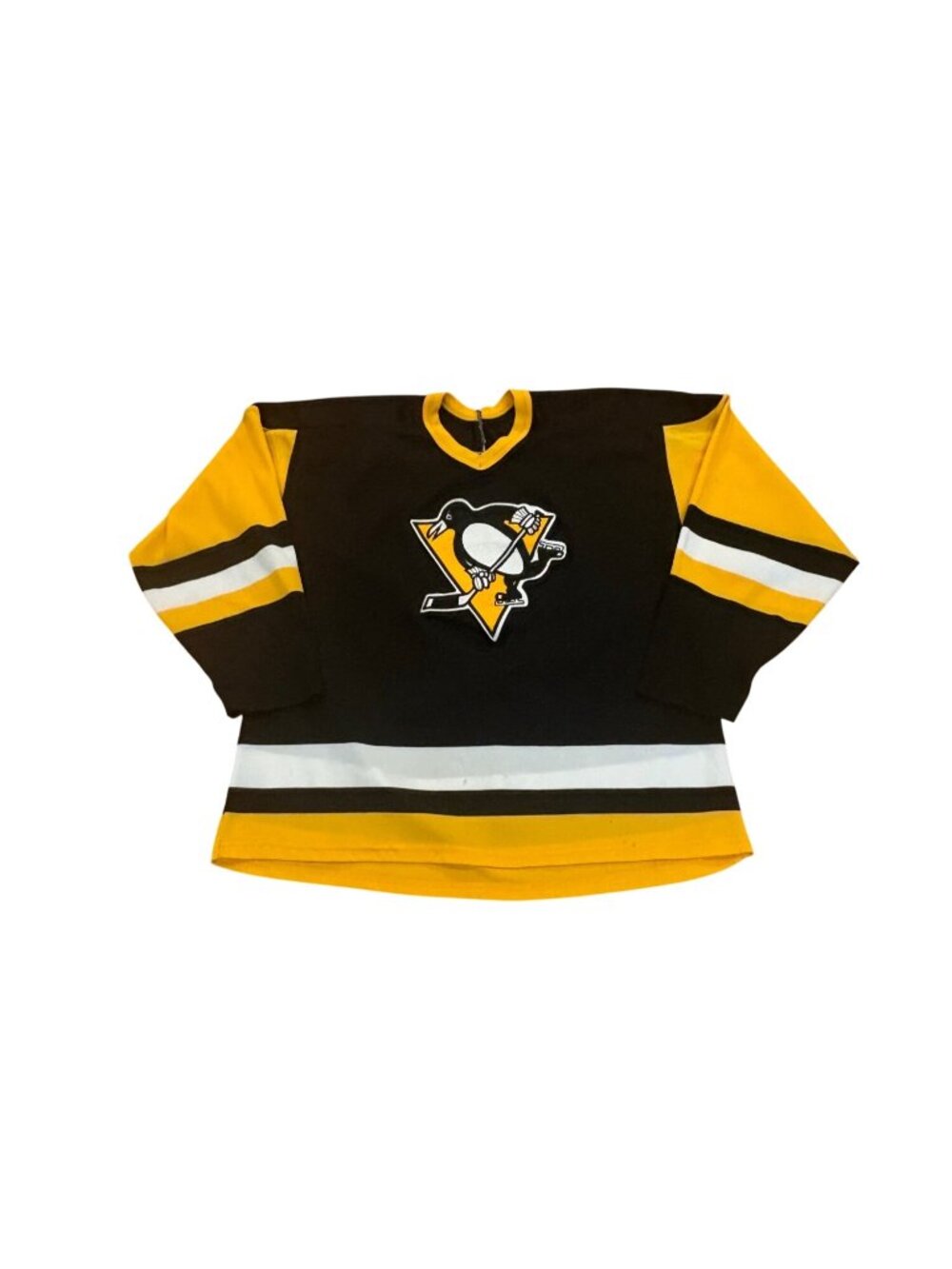 Vintage 90s CCM Maska Pittsburgh Penguins Stitched NHL Hockey Jersey Men's XL